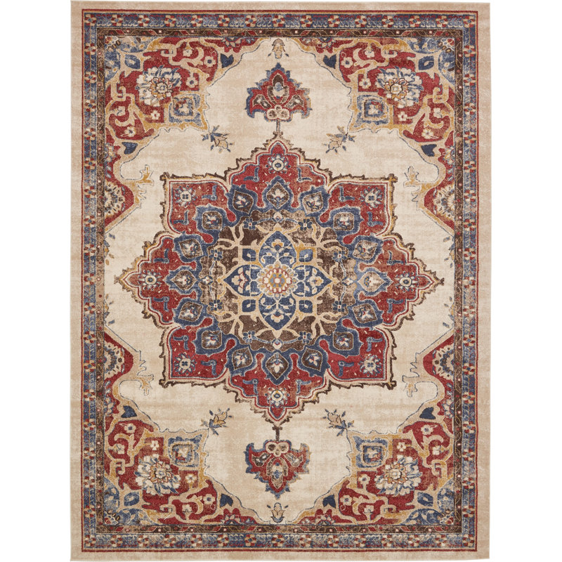 Mercury Row® Dulin Oriental Red/Beige Area Rug & Reviews Wayfair